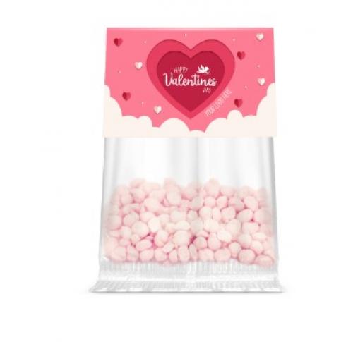 Branded Valentines - Eco Info Card - Strawberry Millions 20g